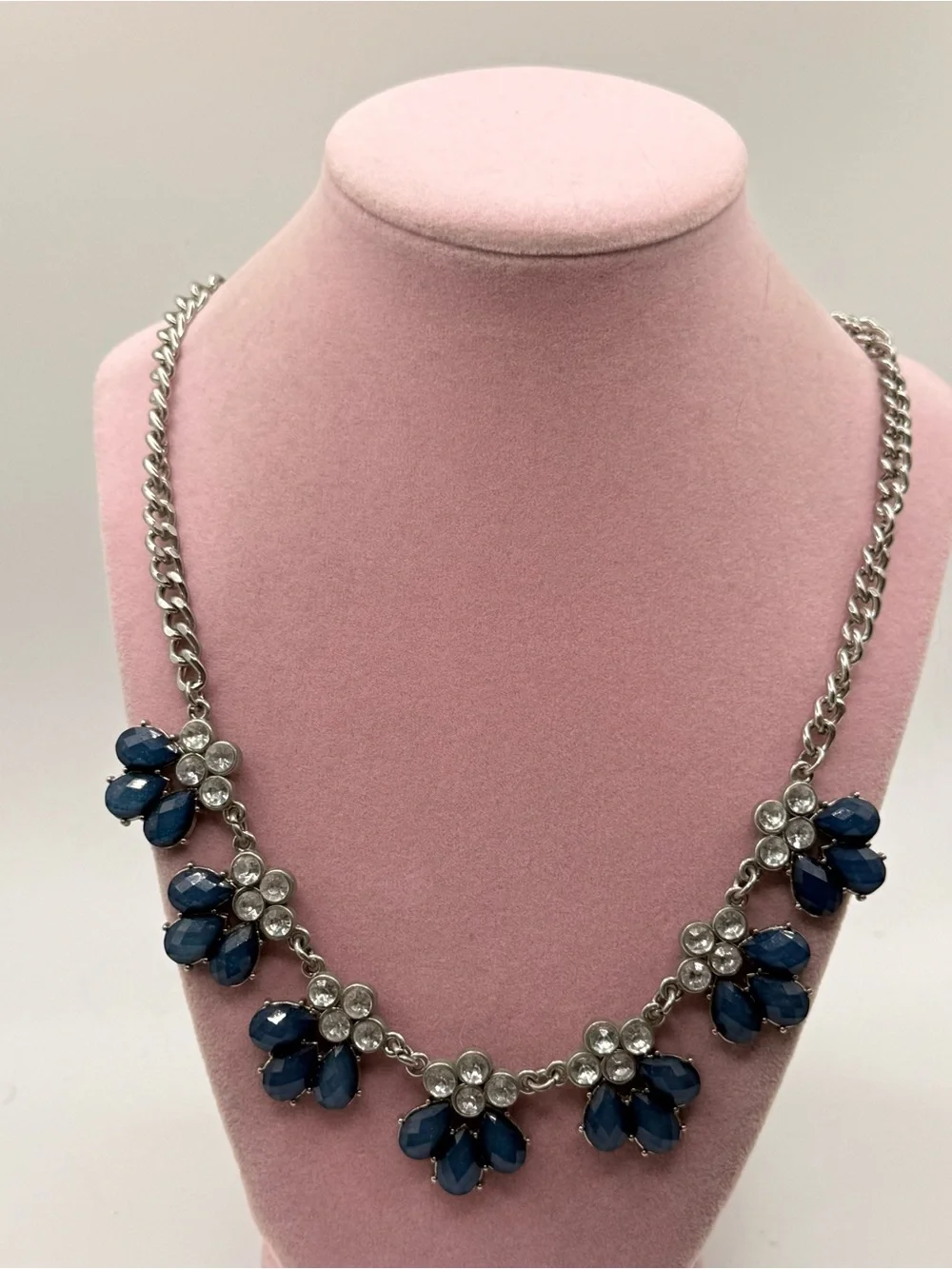 Set of three Statement Multicolor Crystal and Pearl Choker Necklace